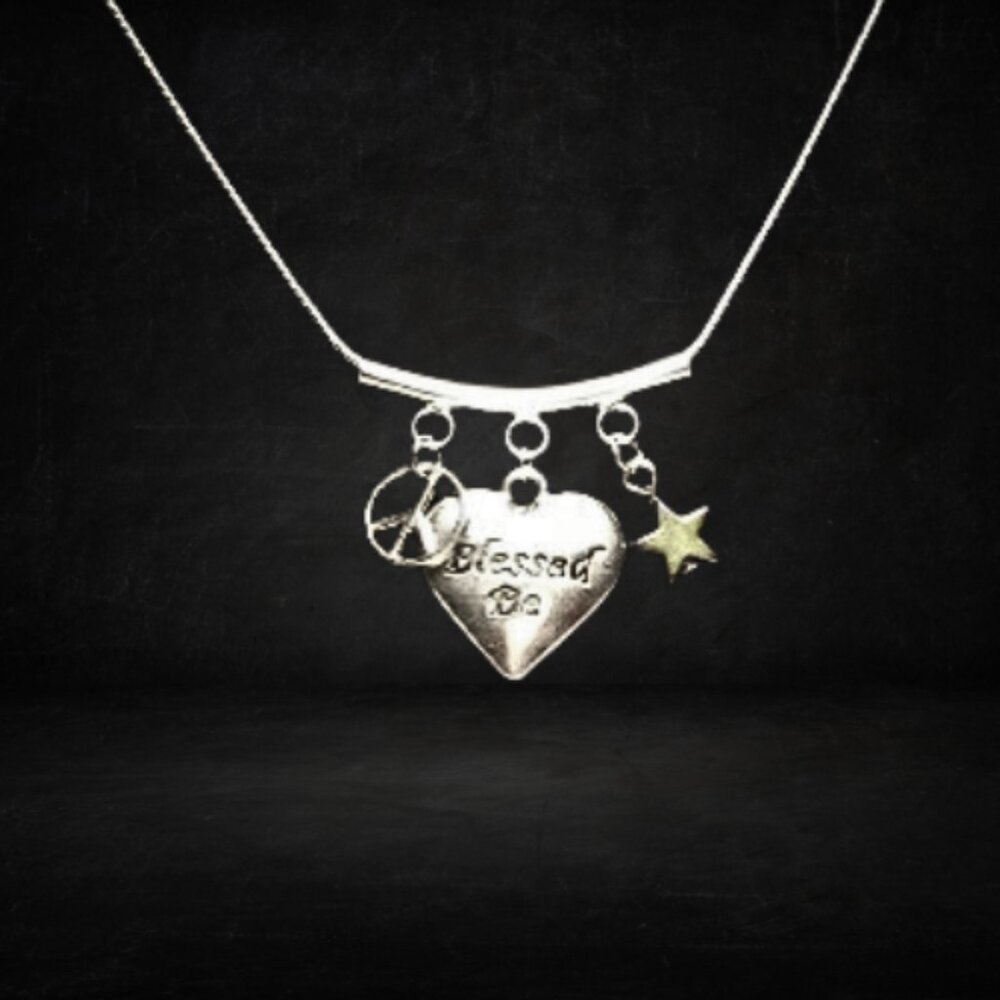 Blessed Be Greetings Charm Necklace
